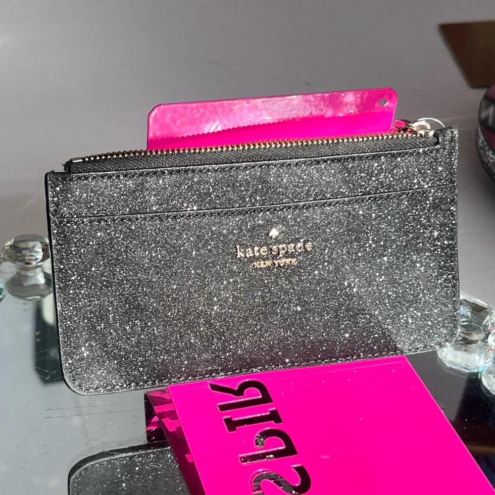 Kate Spade Black Sparkle Clutch